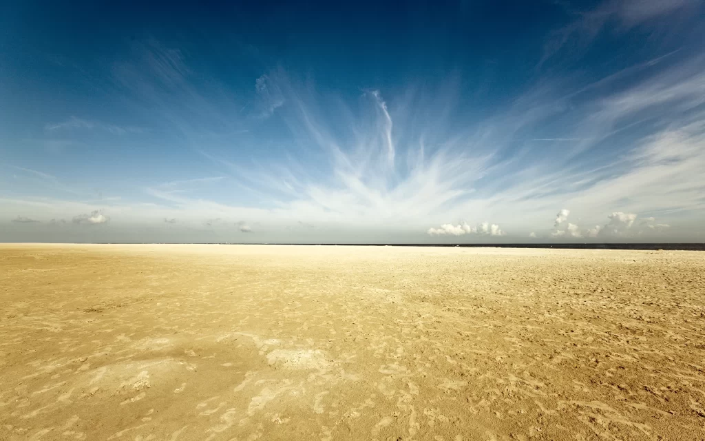 Desert Sand Sky Clouds Horizon