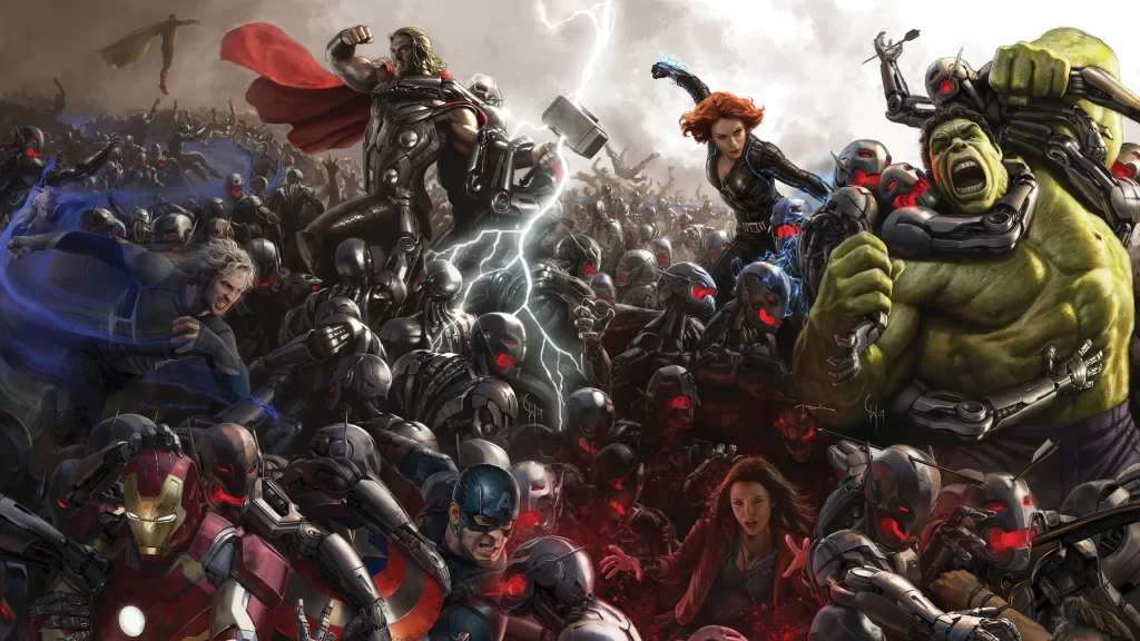 Avengers battle superheroes action combat