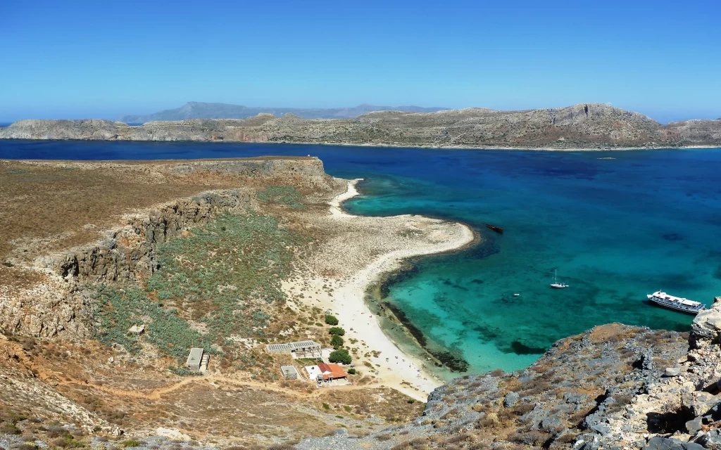Beach, Sea, Cliffs, Boats, Clear Water, Blue Sky, Coastal