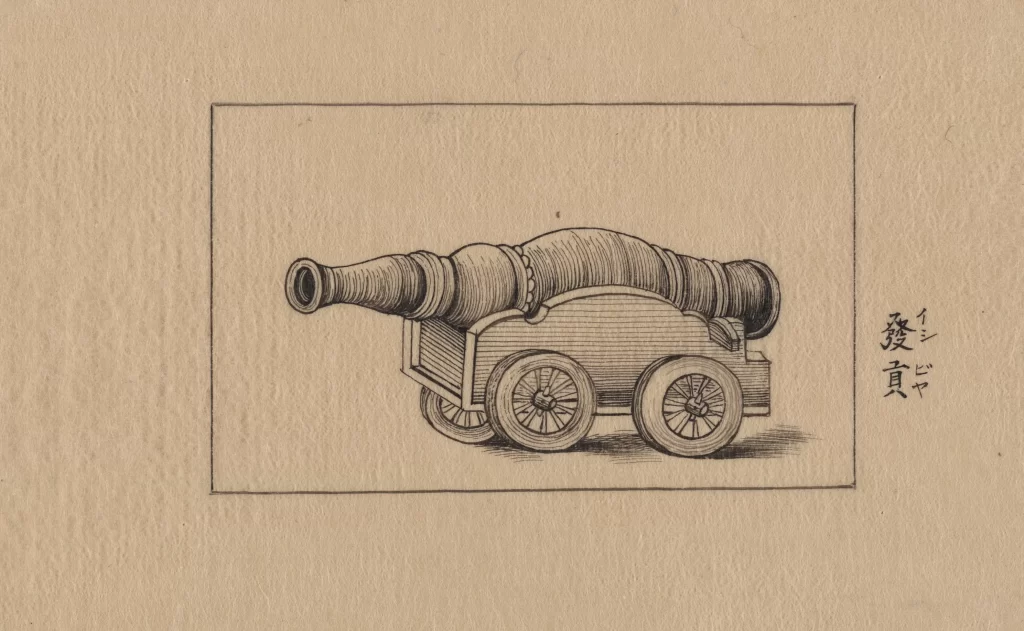 Cannon Wheels Vintage Illustration Historical Artillery