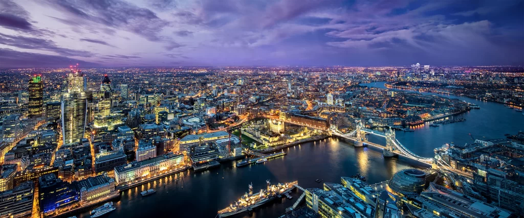 Cityscape, River, Tower Bridge, Twilight, Lights, Architecture