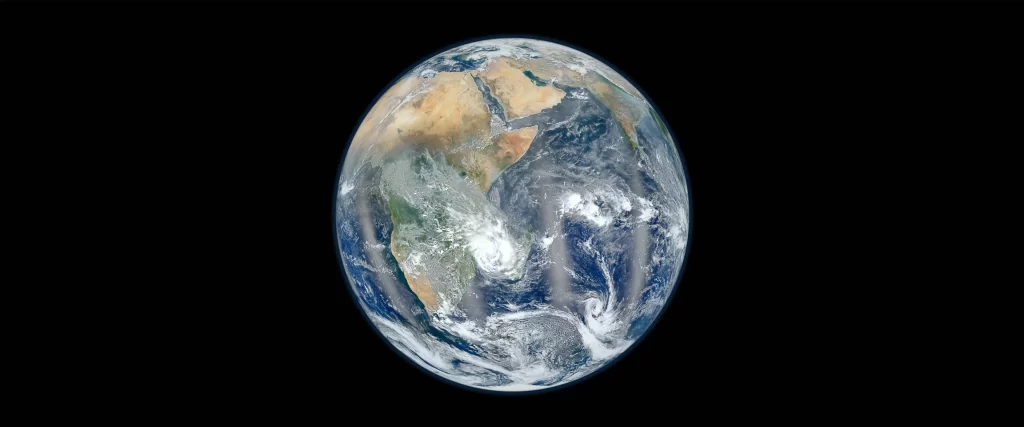 Earth, space, satellite, Africa, Asia, clouds