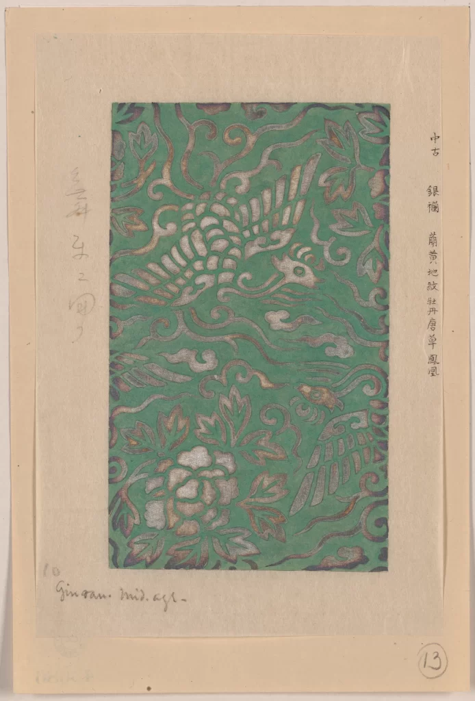 Green Floral Traditional Pattern Intricate Design