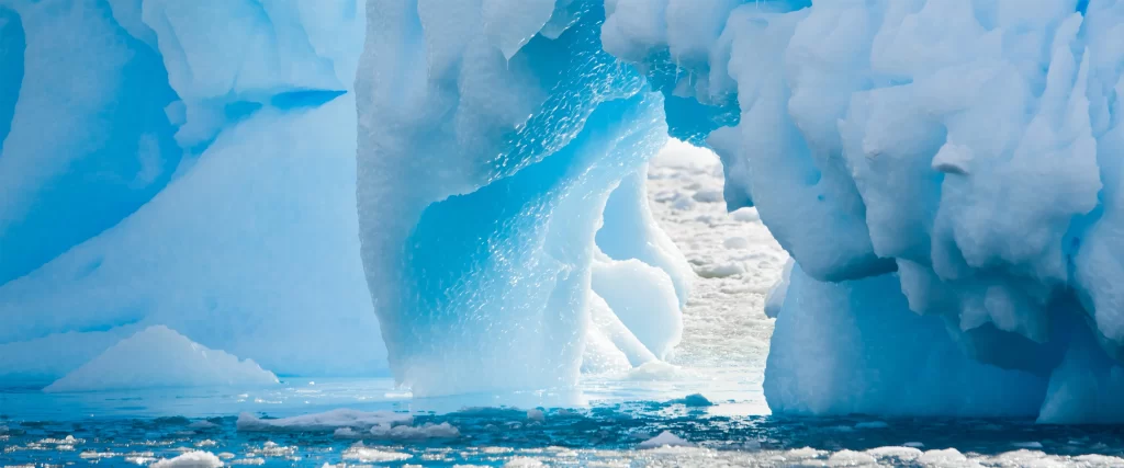 Iceberg, blue, sunlight, water, cold, natural