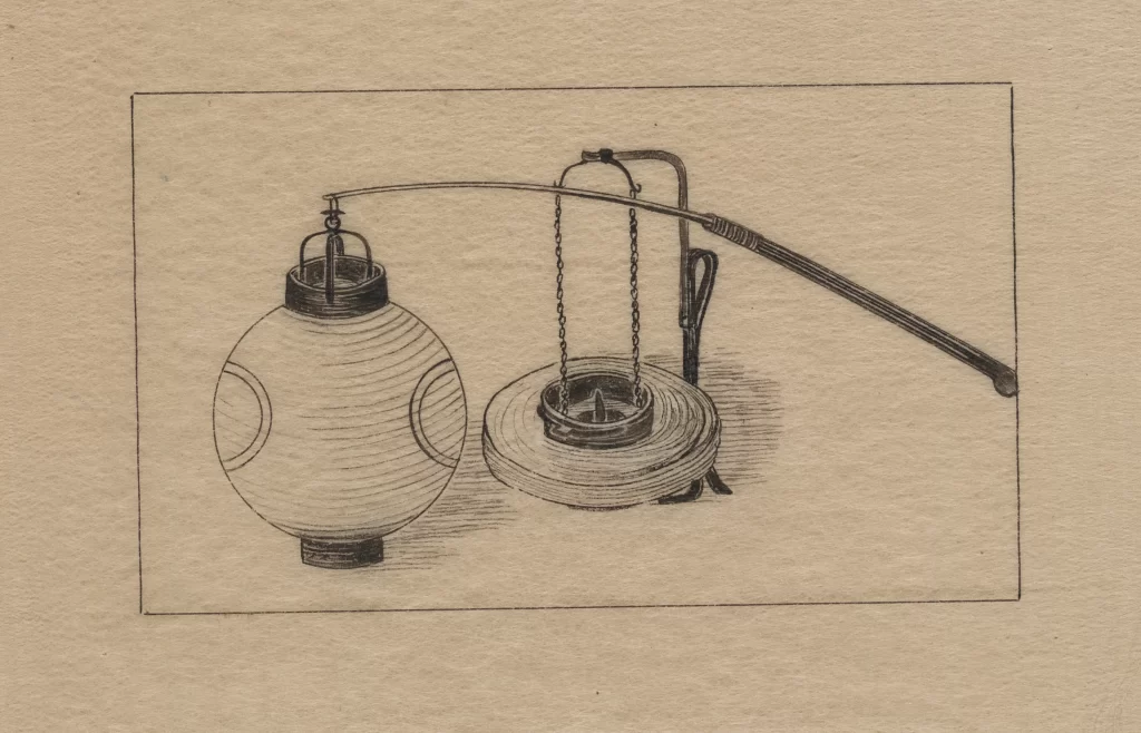 Lamp Vintage Illustration Design Light Stand