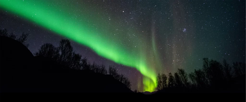 Northern lights, stars, night sky, green, aurora, natural phenomenon