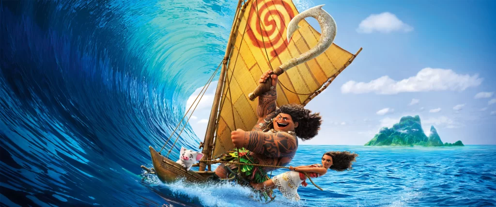 Ocean wave, boat, adventure, characters, island, sea