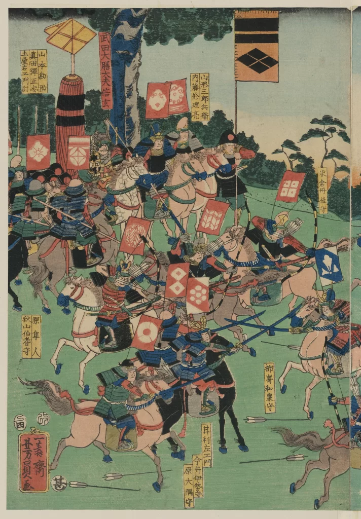 Samurai Battle Horses Traditional Japanese Art