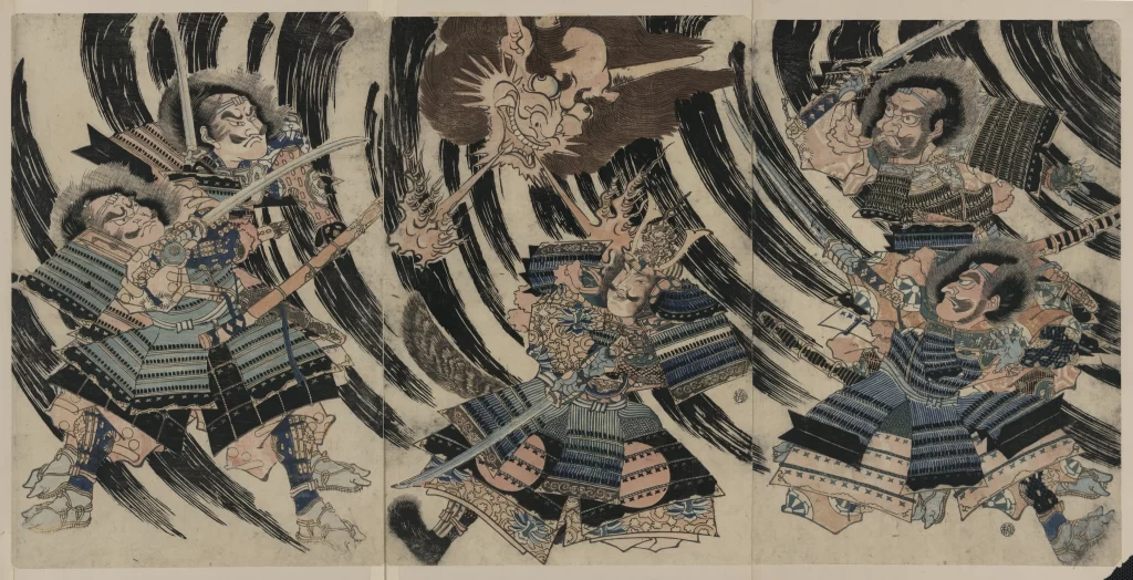 Samurai Battle Traditional Armor Dynamic Art