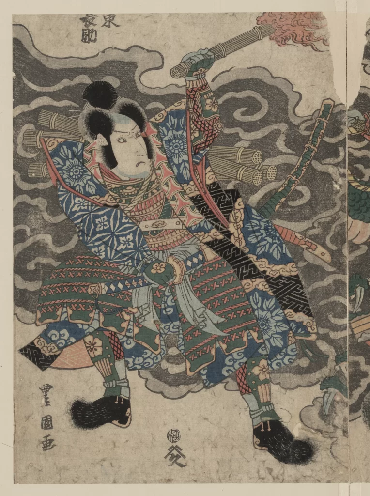 Samurai Traditional Attire Japanese Art Warrior Dynamic Pose