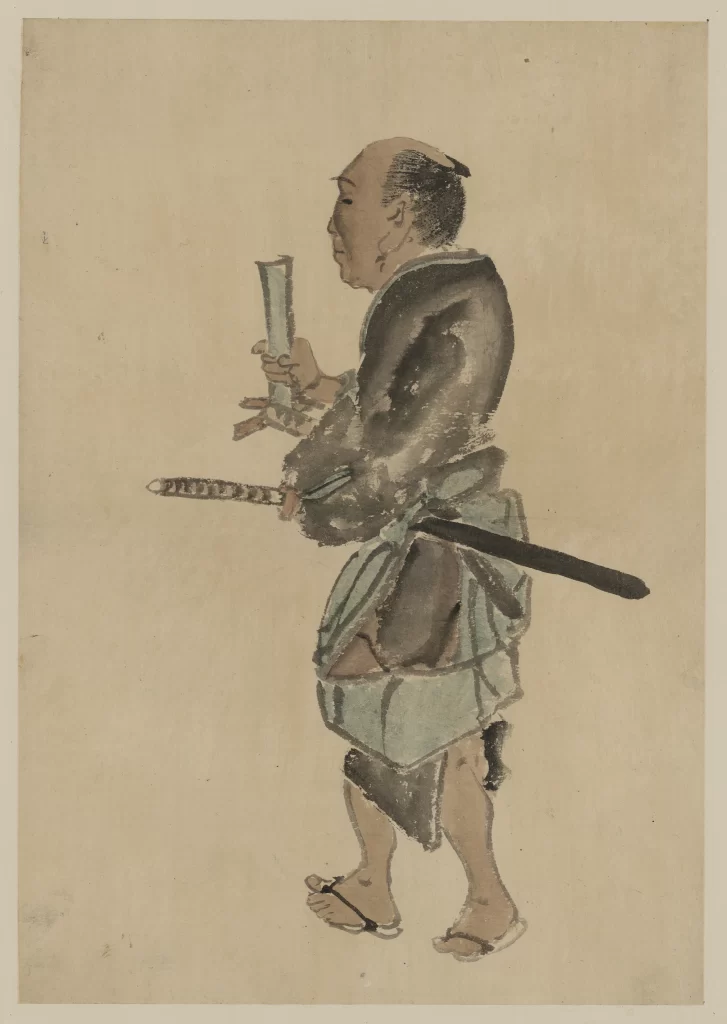 Samurai Traditional Attire Katana Japanese Art Historical Figure