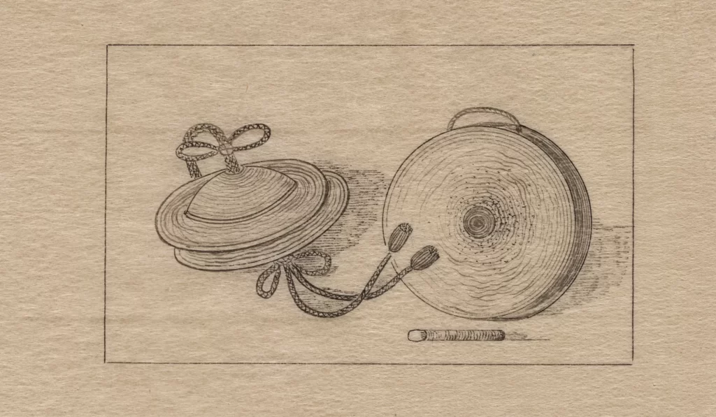 Spinning Top Traditional Design Vintage Illustration