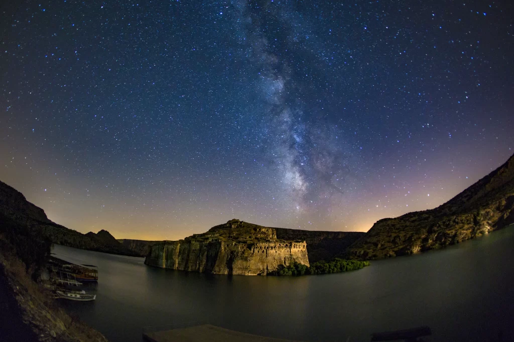Stars Milky Way Sky Night Landscape Water