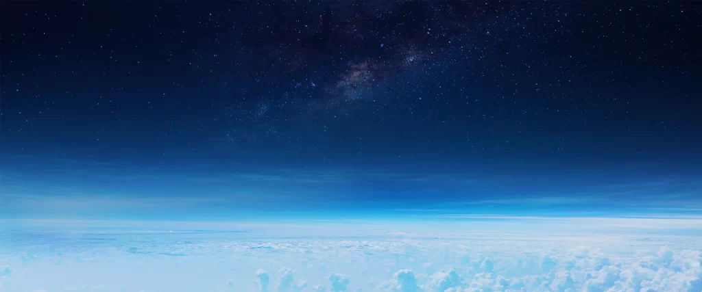 Stars, sky, clouds, horizon, night, space
