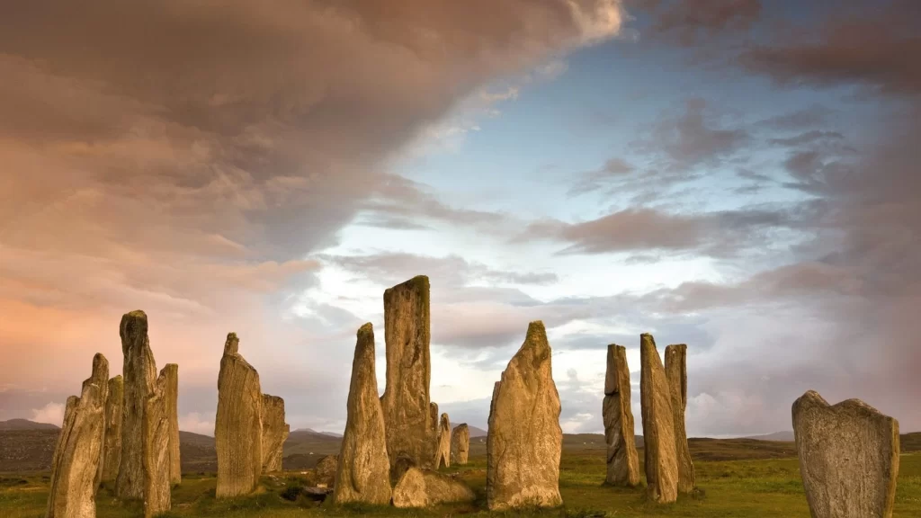 Stonehenge ancient landscape sky clouds sunset