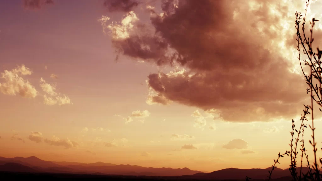 Sunset clouds sky landscape nature tranquility