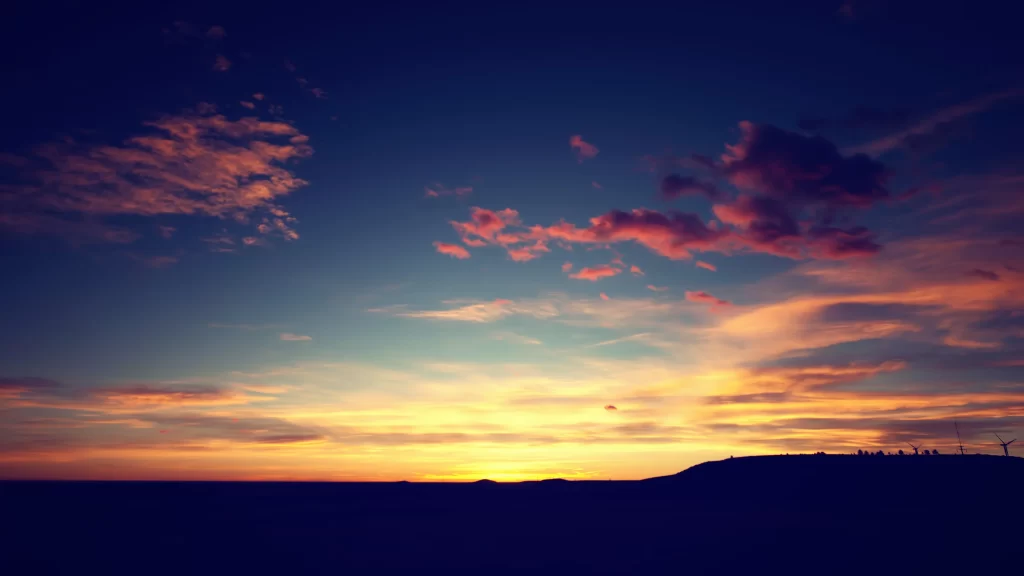 Sunset sky clouds landscape horizon colors