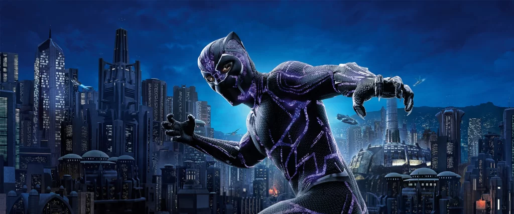 Superhero, futuristic city, night, action, dynamic pose