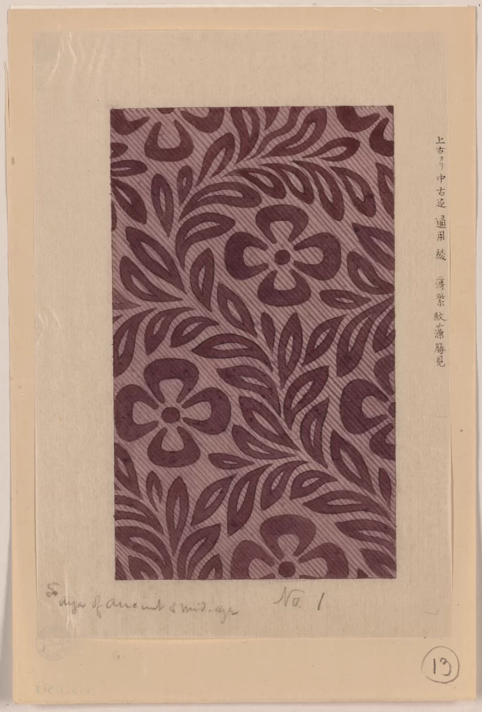 Textile Floral Pattern Purple Design Traditional Fabric