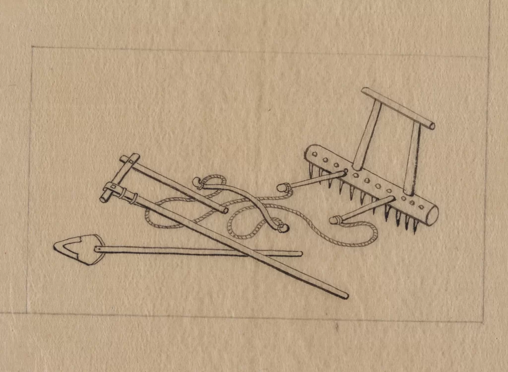 Tools Agriculture Rope Wooden Spikes
