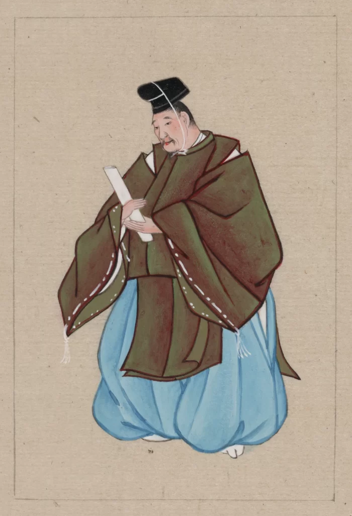 Traditional Attire Historical Figure Scroll Formal Dress Cultural Representation