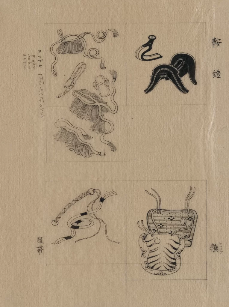 Traditional Japanese Armor Accessories Illustration Historical