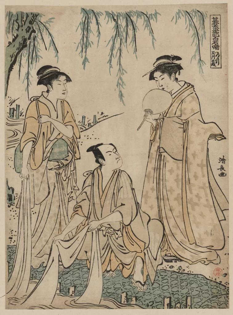 Traditional Japanese Art Elegance Kimono Fan Nature