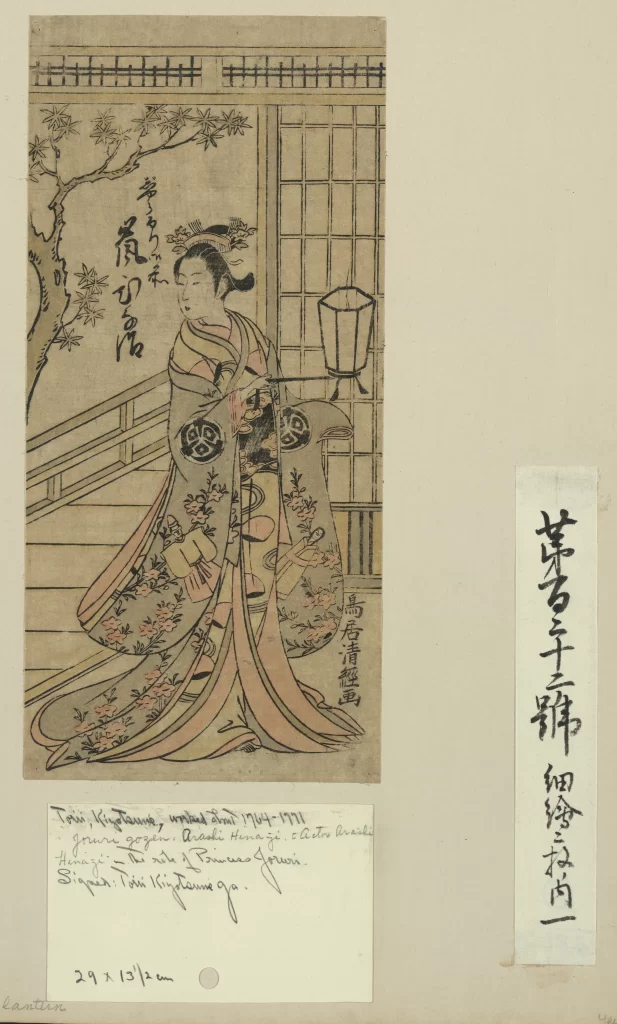 Traditional Japanese Art Elegance Kimono Lantern Calligraphy