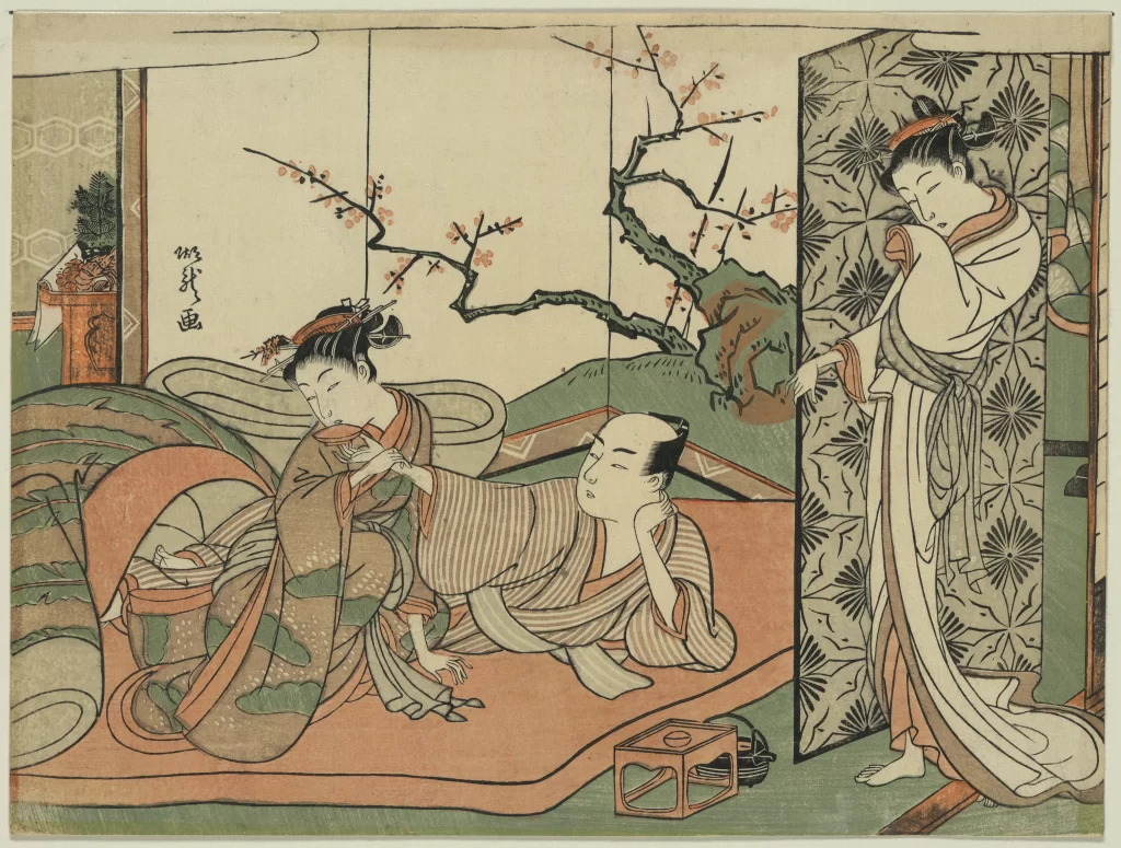 Traditional Japanese Art Elegance Kimono Nature Cherry Blossoms