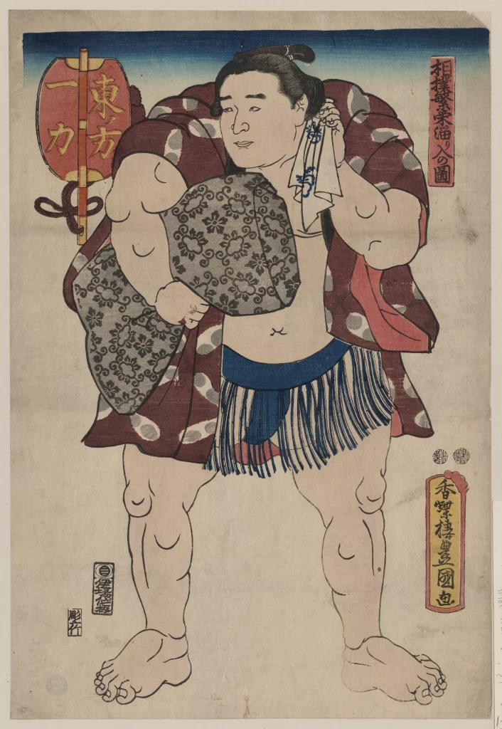 Traditional Japanese Art Sumo Wrestler Ukiyoe Costume