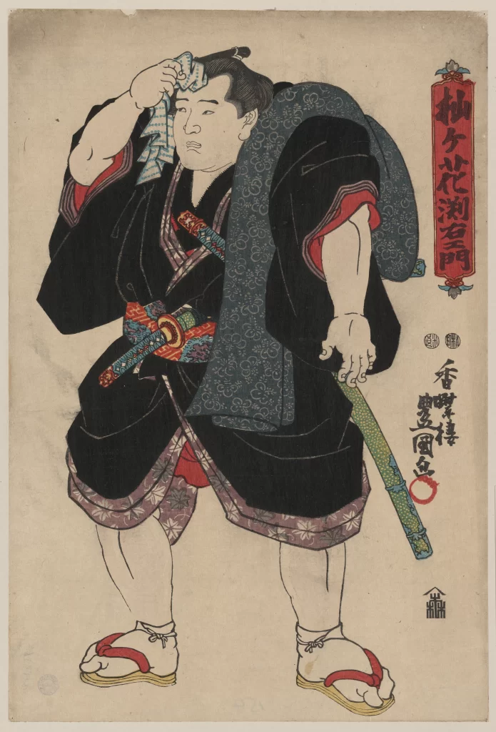 Traditional Japanese Art Sumo Wrestler Ukiyoe Costume