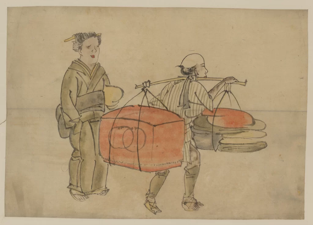 Traditional Japanese Art Ukiyo-e Historical Scene Cultural Depiction Edo Period
