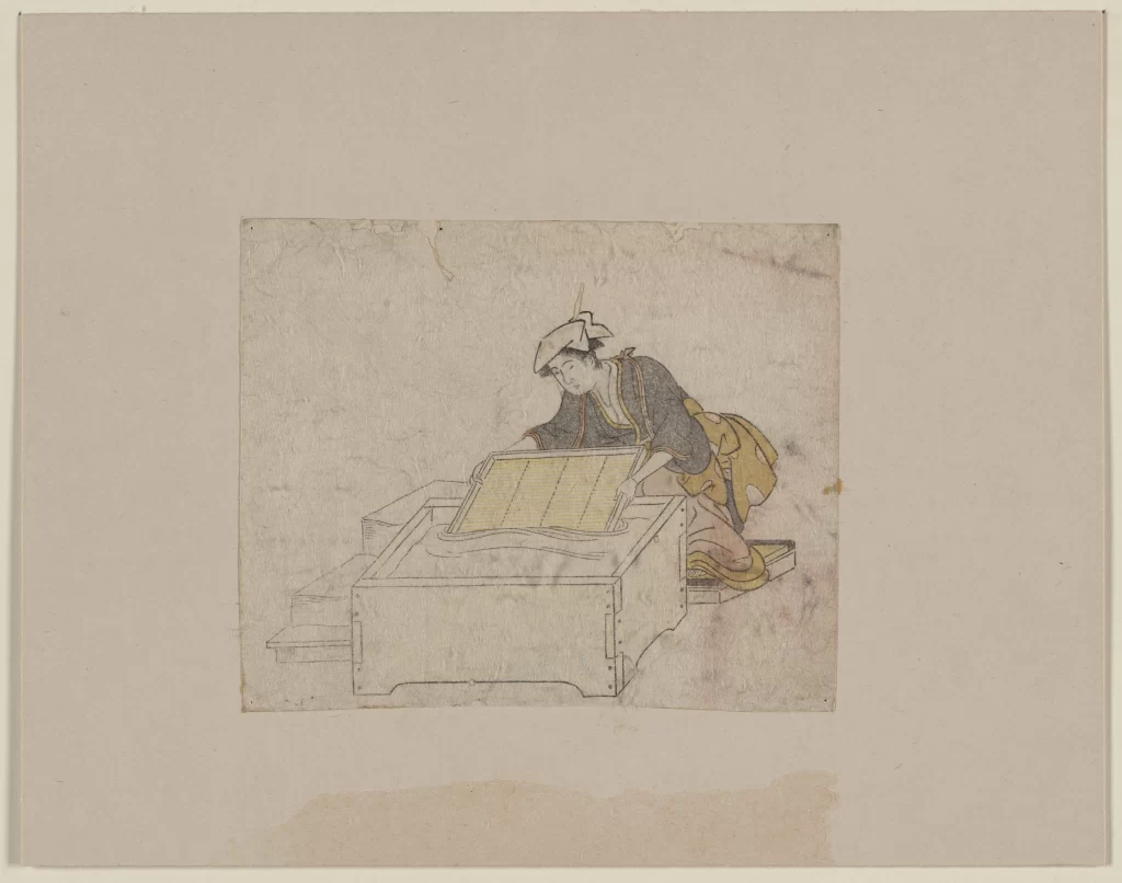 Traditional Japanese Artisan Papermaking Process Ancient Culture