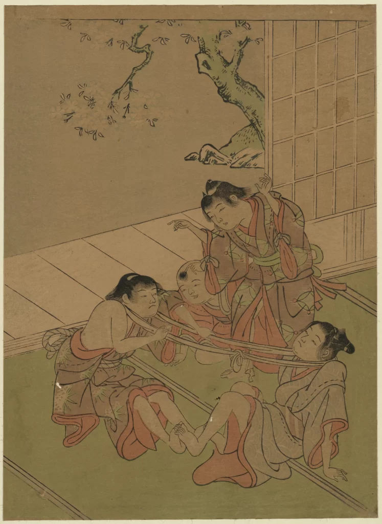 Traditional Japanese Artistic Scene Sumo Wrestlers Culture