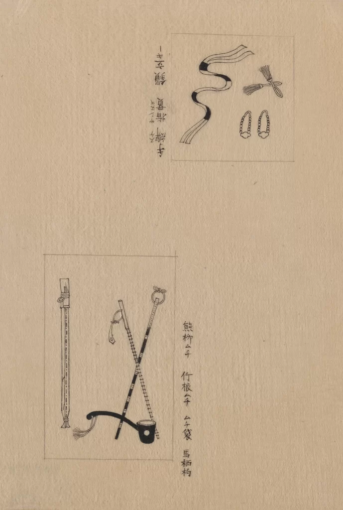 Traditional Japanese Tools Calligraphy Illustration Cultural