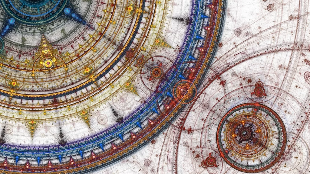 abstract, colorful, intricate, geometric, fractal, digital