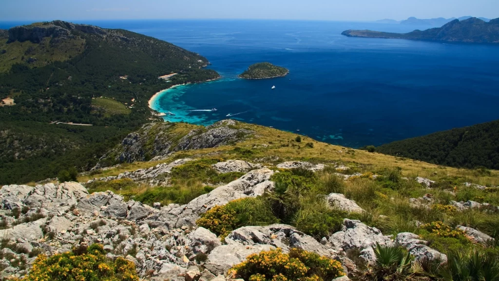 beach ocean island nature landscape view