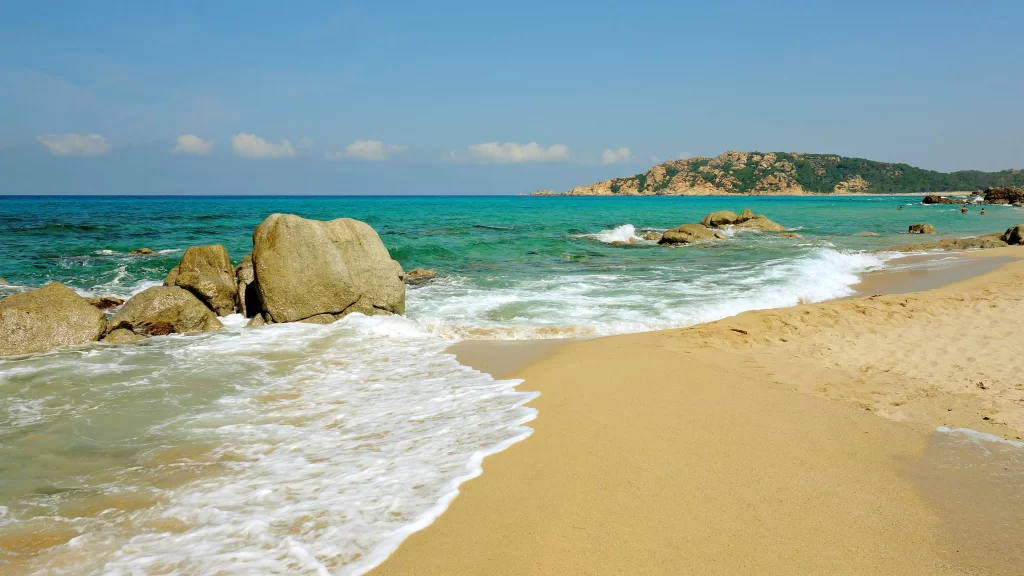 beach, ocean, waves, rocks, sand, sky