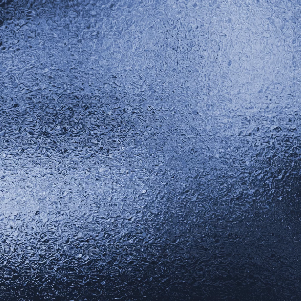 Blue Embossed Frosted Glass Grid Texture