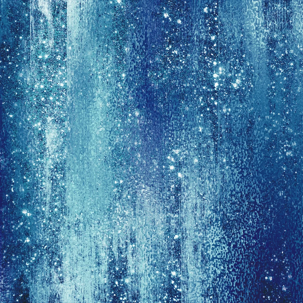 Blue Glittery Textured Material With Sparkly Finish