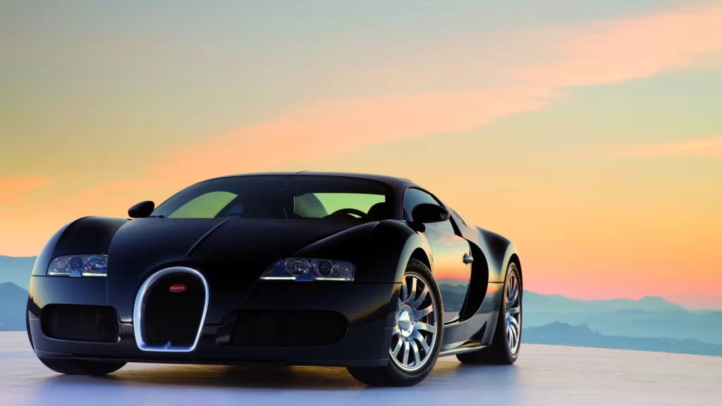 car luxury sunset background mountain