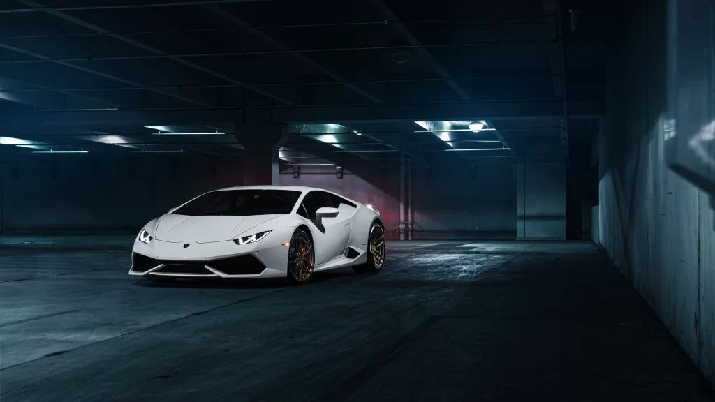 car luxury white garage modern