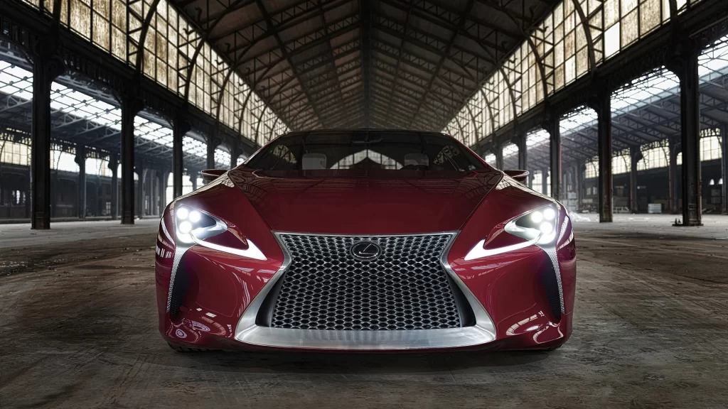 car red luxury interior design modern