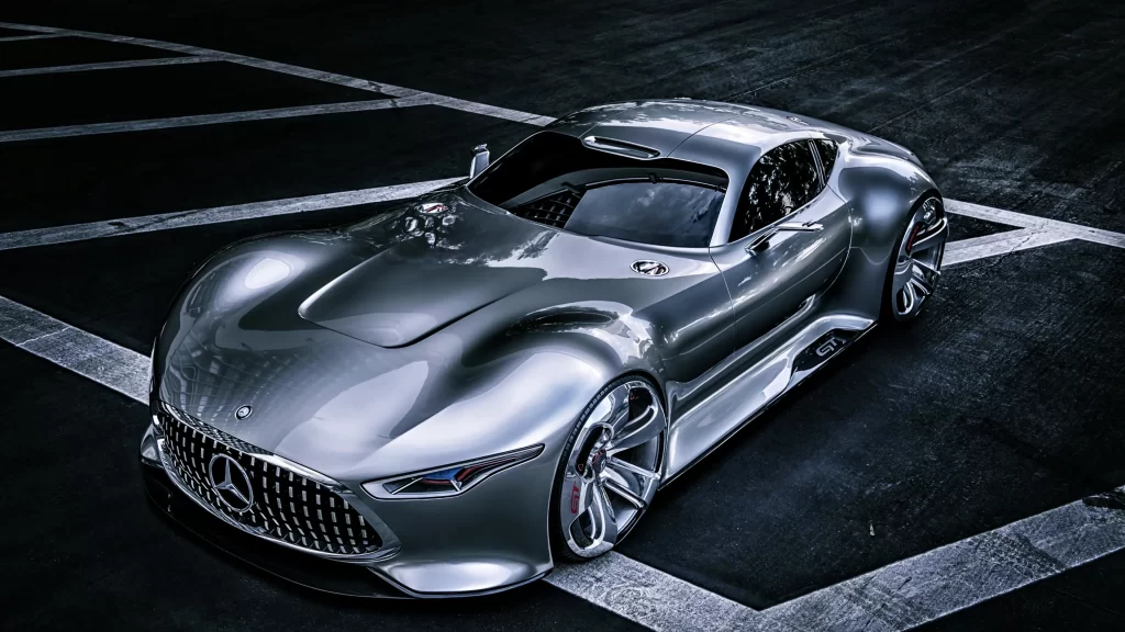 car silver luxury sport design concept