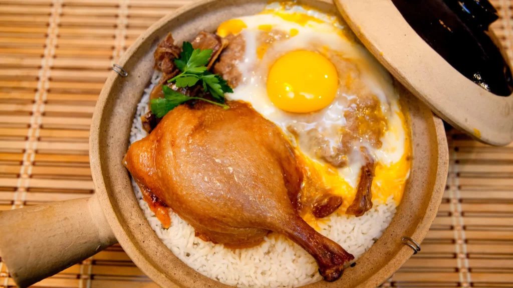 chicken egg rice parsley