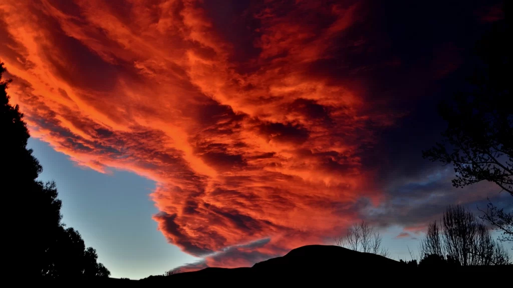 clouds sunset sky landscape vibrant dramatic