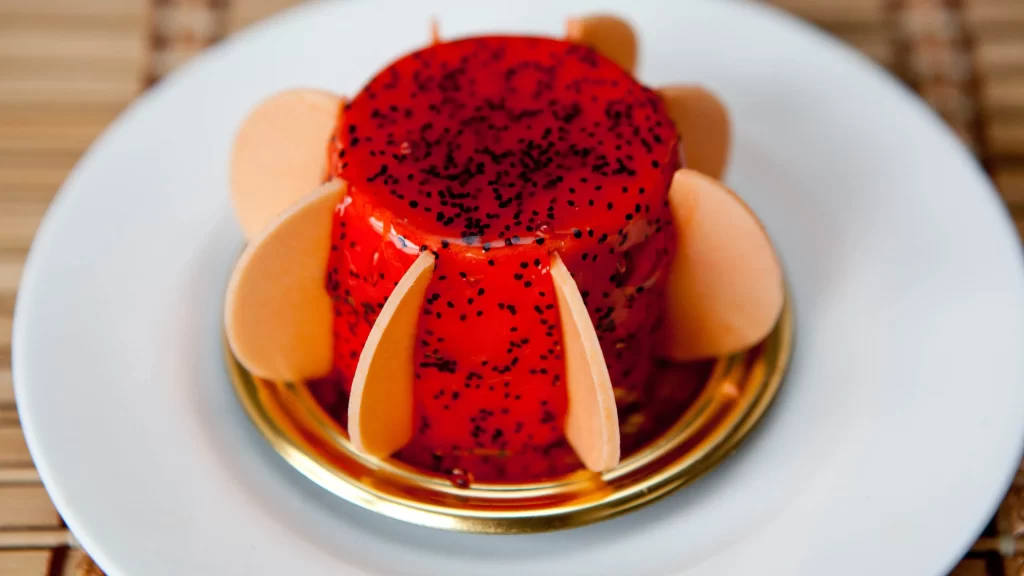 dessert, red, chocolate, plate, decorative