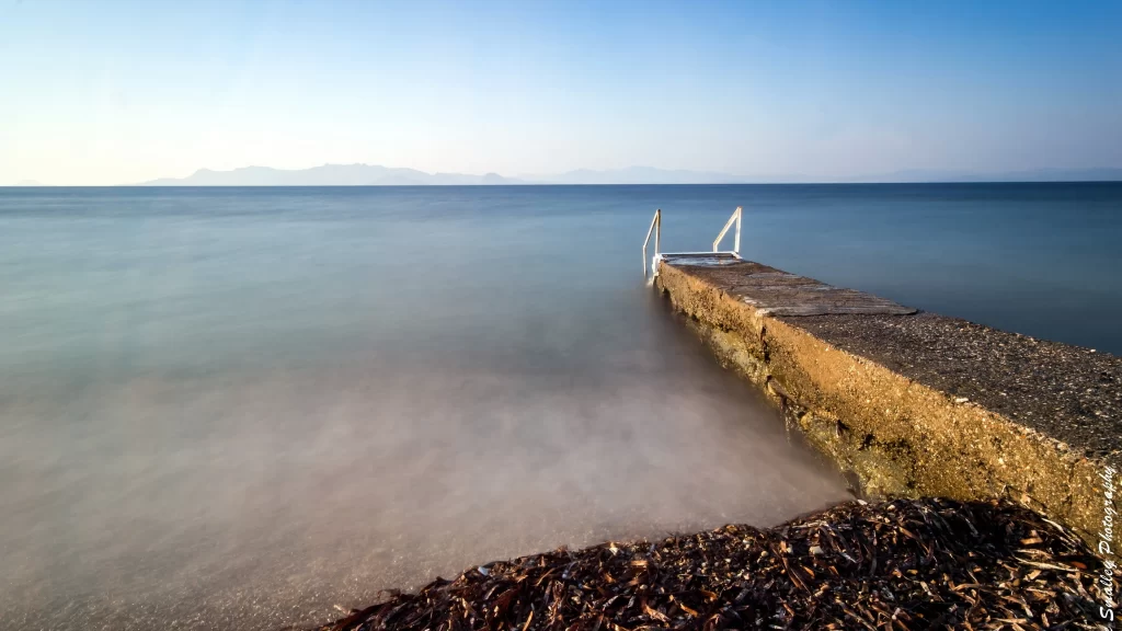 dock water sky horizon calm nature