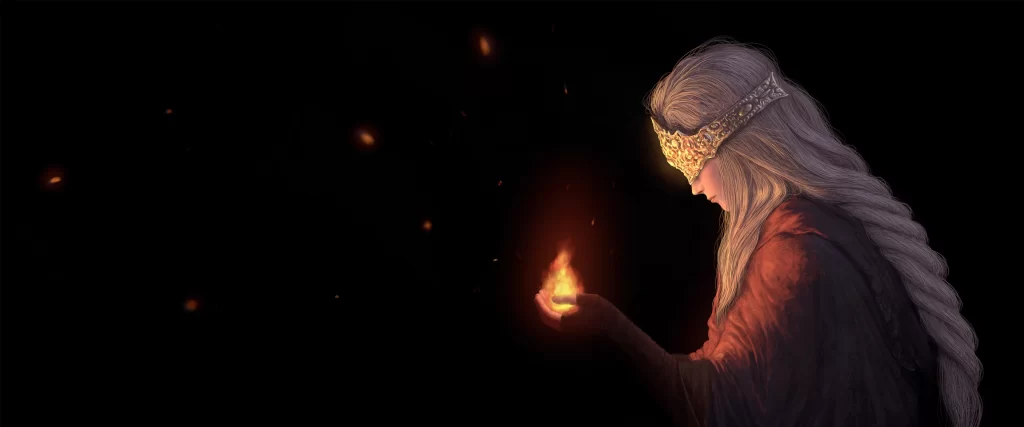 fire mystical cloak crown sparks darkness