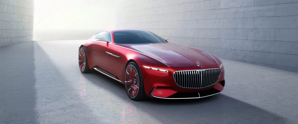 luxury car, red, modern, sleek, futuristic, elegant